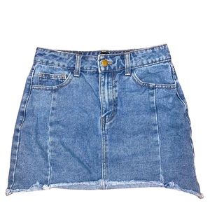 Mini denim skirt
